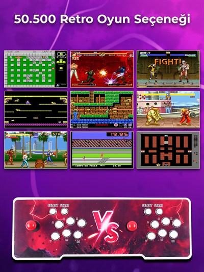 Habl 2025 Retro Arcade Oyun Konsolu – 50.500 Oyunlu Super Box