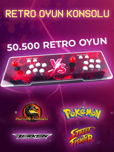 Habl 2025 Retro Arcade Oyun Konsolu – 50.500 Oyunlu Super Box
