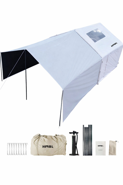 HABL 8 Kişilik 8 m² - Tenteli Gölgelikli, 4 Mevsim, Su Geçirmez Şişme Çadır 320x250x220 cm