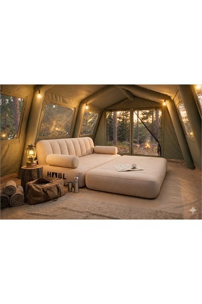 HABL Çift Kişilik 2si 1 Arada Şarjlı Şişme Koltuk ve Yatak 190x150x65