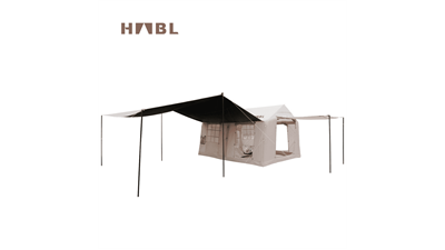 Habl Çift Tenteli Şişme Kamp Çadırı 420D Güçlendirilmiş Kumaş - 12 M2 - 2 Odalı