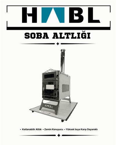 HABL Katlanabilir Alüminyum Lüks Soba Altlığı - Isı Yalıtımlı, Zemin Koruyucu Taşıma Çantalı