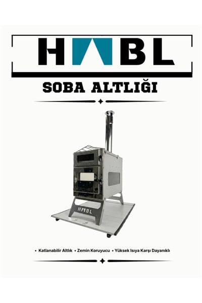 HABL Katlanabilir Alüminyum Lüks Soba Altlığı - Isı Yalıtımlı, Zemin Koruyucu Taşıma Çantalı