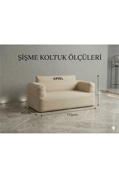HABL Otomatik Şişme Kamp Koltuğu 4000mAh Şarjlı Su Tutmaz Premium Şişme Kamp Koltuğu 1000D Oxford Kumaş