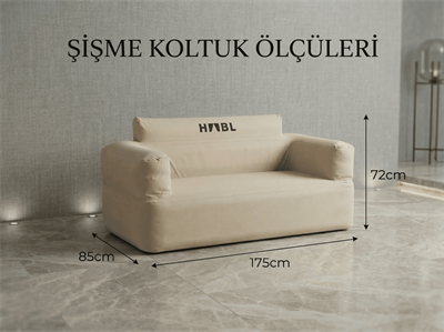 HABL Otomatik Şişme Kamp Koltuğu 4000mAh Şarjlı Su Tutmaz Premium Şişme Kamp Koltuğu 1000D Oxford Kumaş