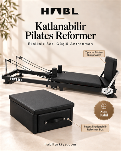 HABL Pilates Reformer Full Set – Patentli Katlanabilir Box & Zıplama Tahtası | Kompakt, Ev ve Stüdyo Kullanımına Uygun