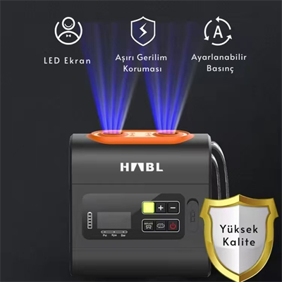 HABL Şarjlı Dijital Güçlü Hava Pompası - 22 PSI (1.5 BAR)