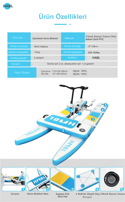 Habl Şişme Deniz Bisikleti - Water Bike