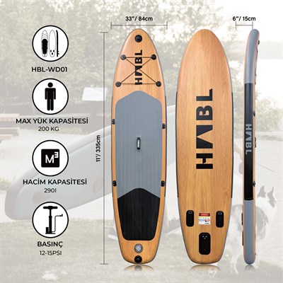 Habl Şişme Deniz Sup Board - Paddle Board – 335 x 84 x 15 Deluxe