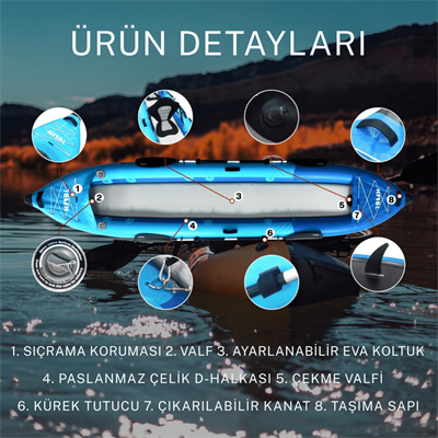 Habl Şişme Kano - 3 Kişilik