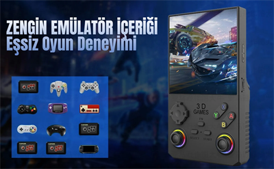 Habl V40 Max Arkos 2.0 +40.000 Oyunlu El Konsolu 256 GB Taşınabilir Retro Oyun Konsolu Yeşil