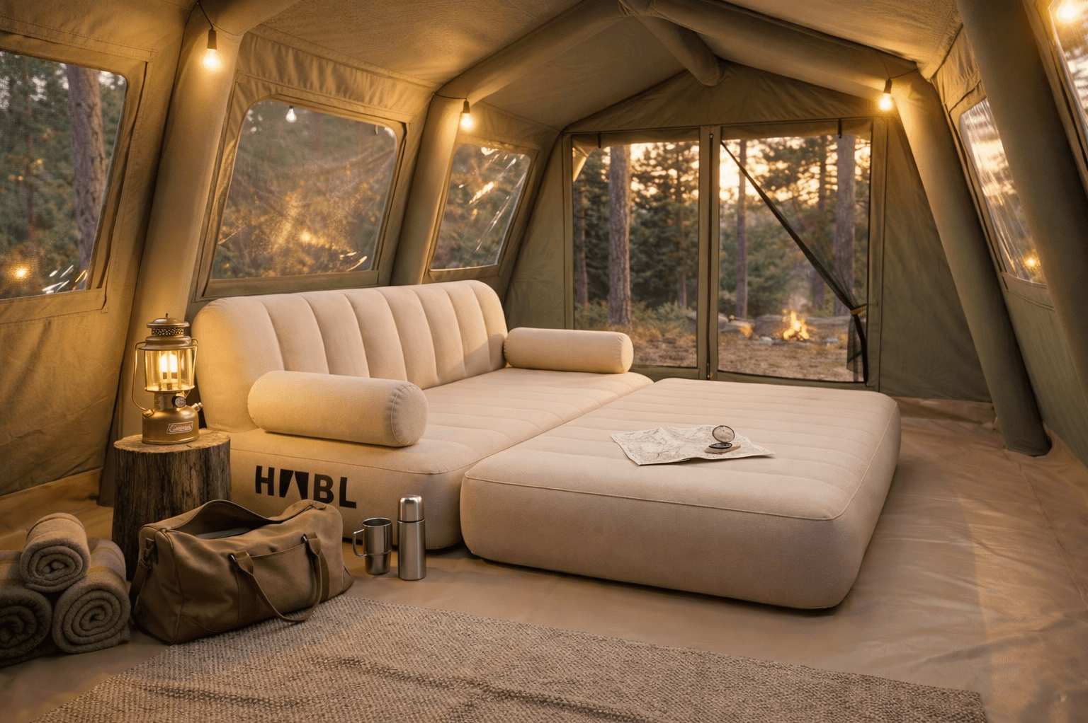 ２つセット可能　Shahki Mattress Offer 9 セミダブル HABL Çift Kişilik 2'si 1 Arada Şarjlı Şişme Koltuk ve Yatak