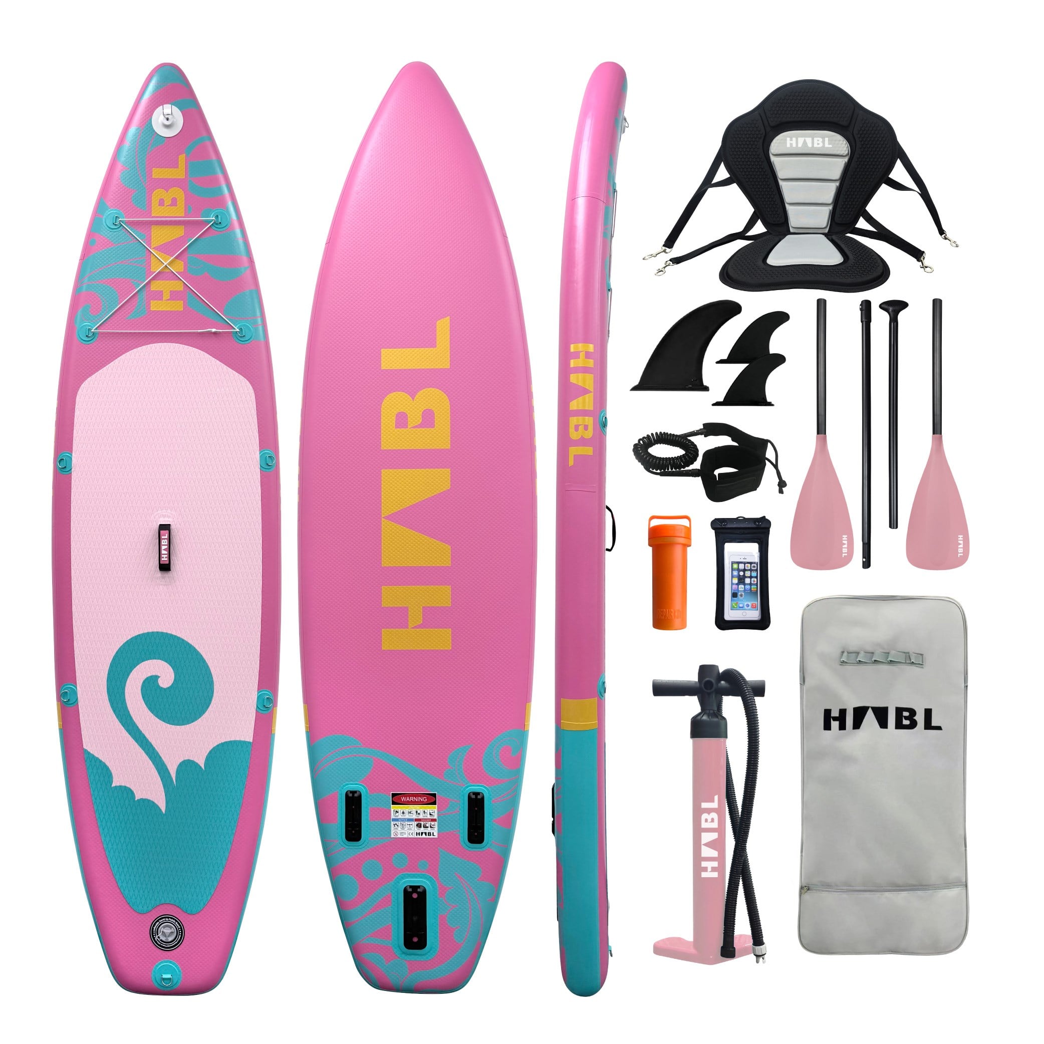 Habl Şişme Deniz Sup Board - Paddle Board – 320 x 81 x 15 Pembe