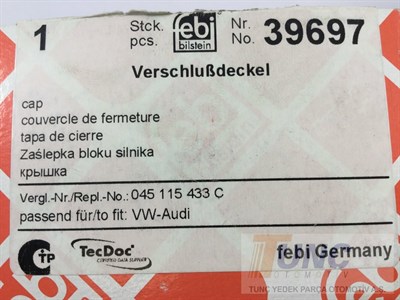 Yağ Filtre Kapağı