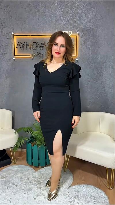 Zarif Krep Kumaş Elbise