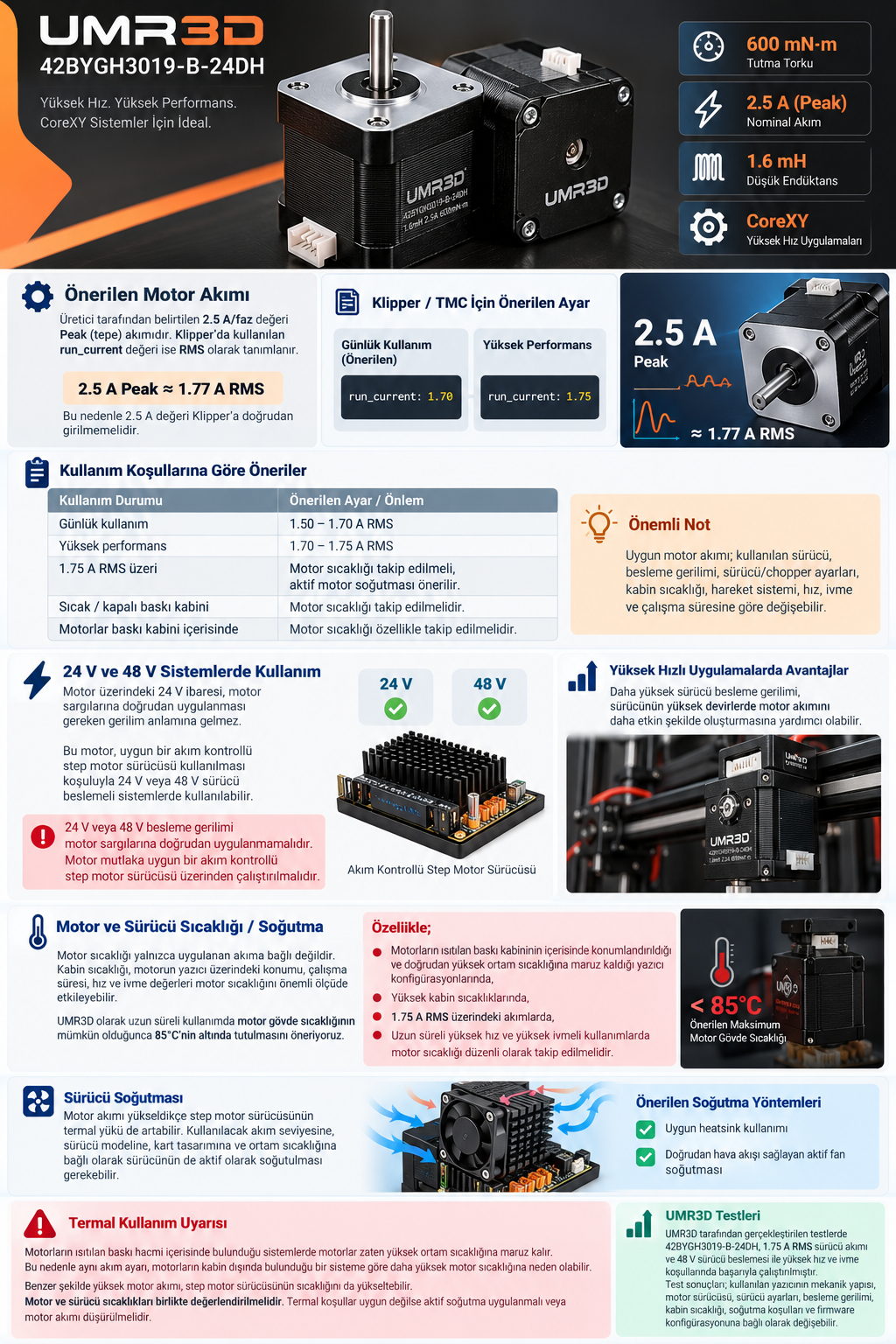 UMR3D Step Motor Teknik Rehberi