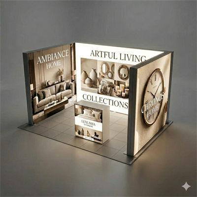 12 m² Modüler Lightbox Fuar Standı - 3 Cephe Kapalı (400x300 cm)
