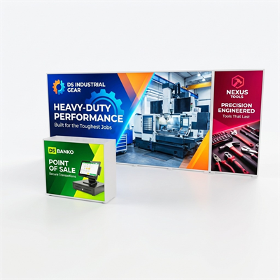 18 m² Modüler Lightbox Fuar Standı 600×300 cm - Genel Görünüm