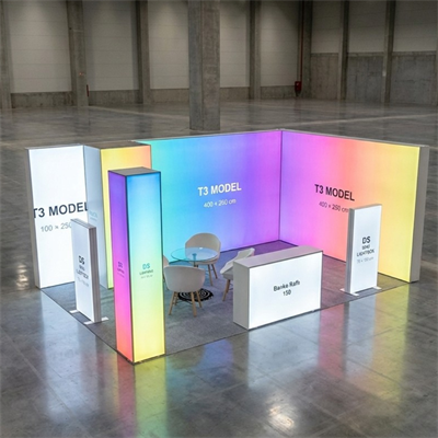 24 m² 2 Cephe Kapalı T3 Modüler fuar Standı  – Set 52