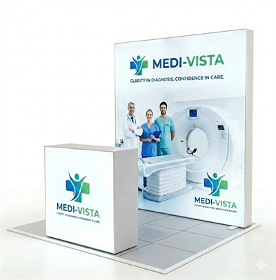 4 m² Modüler Lightbox kongre Standı  (200x200 cm) -set2