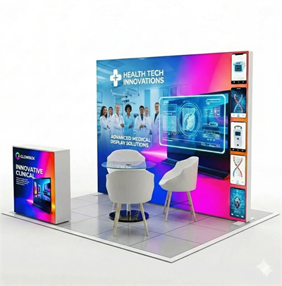 6 m² Modüler Lightbox kongre Standı  (300x200 cm) -set1