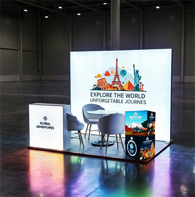 6 m² Modüler Lightbox kongre Standı + zemin (300x200 cm) -set3