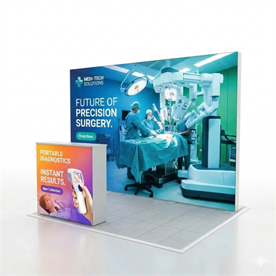 8 m² Modüler Lightbox Fuar Standı (400x200 cm)