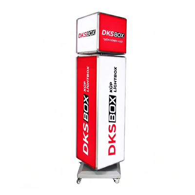 DKS RS218 Işıklı 360° Dönen Tabela Lightbox 2 Katlı 40x180cm