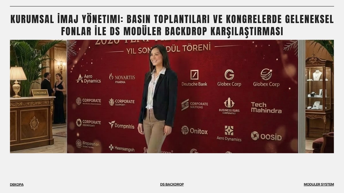Kurumsal İmaj Yönetimi: Basın Toplantıları ve Kongrelerde Geleneksel Fonlar ile DS Modüler Backdrop Karşılaştırması