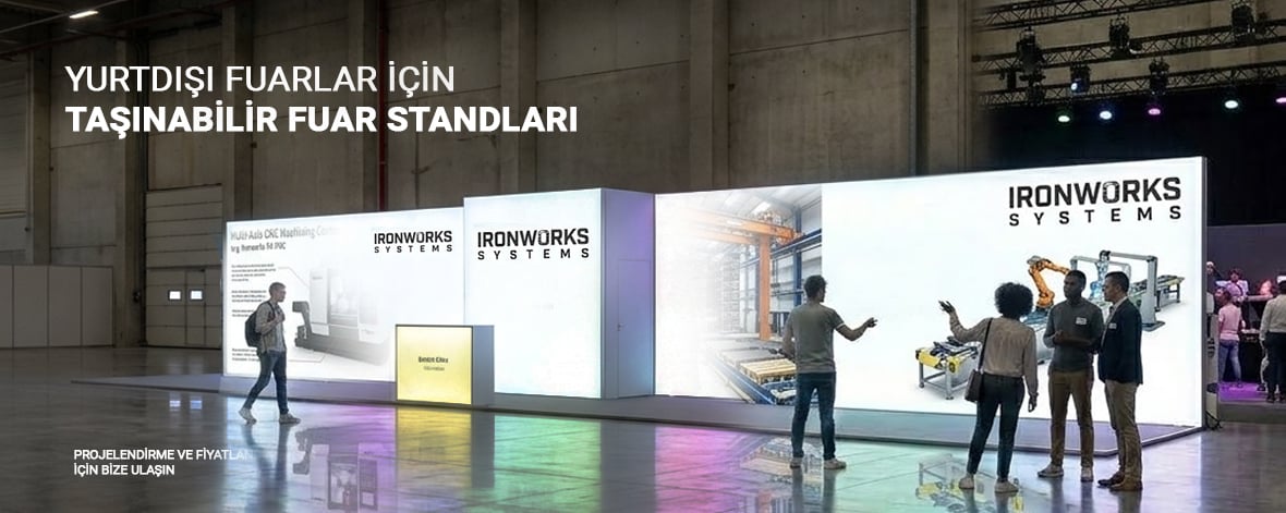 Modüler yurtdışı fuar standları,  taşınabilir standlar, amerika stand