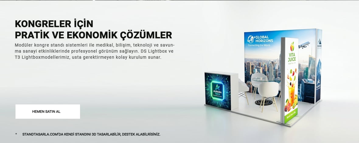 kongreler içn modülre standlar, otel organizasyon ve kogre fuar standları