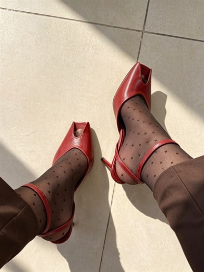 Boyner Kırmızı Topukly Ayakkabı