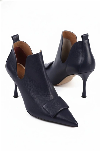 Karvenshoes Haki̇ki̇ Deri̇ Laci̇vert Renk Bot 549