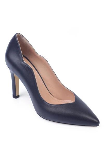 Karvenshoes Haki̇ki̇ Deri̇ Laci̇vert Renk Sti̇letto 25