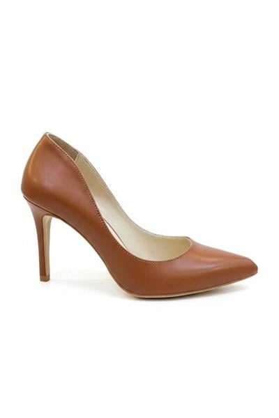 Karvenshoes Haki̇ki̇ Deri̇ Sti̇letto Taba Renk Krvn1352
