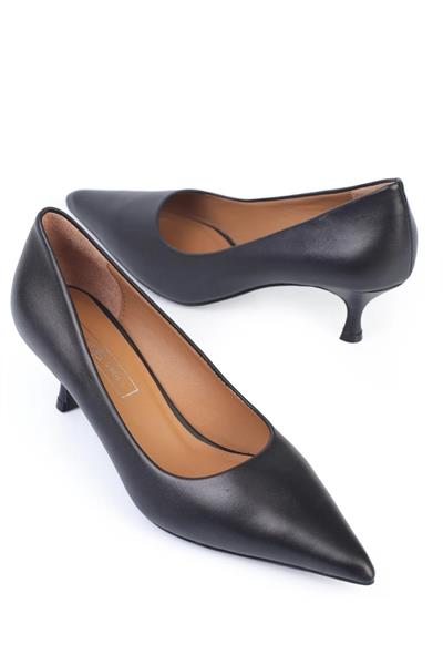 Karvenshoes Haki̇ki̇ Si̇yah Deri̇ Sti̇letto 25261