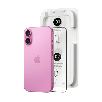 Fulltech MagicBox iPhone 16 / 15 Premium Tempered Glass Aparatlı Ekran Koruyucu - Clear