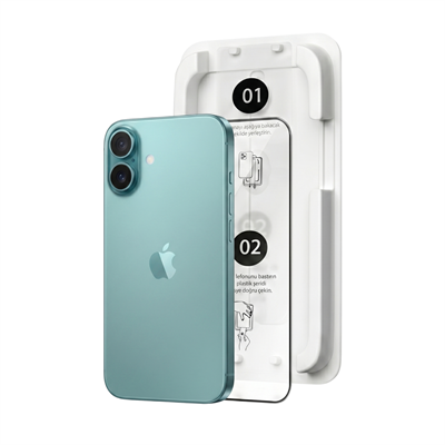 Fulltech MagicBox iPhone 16 Plus/ 15 Plus Premium Tempered Glass Aparatlı Ekran Koruyucu - Clear