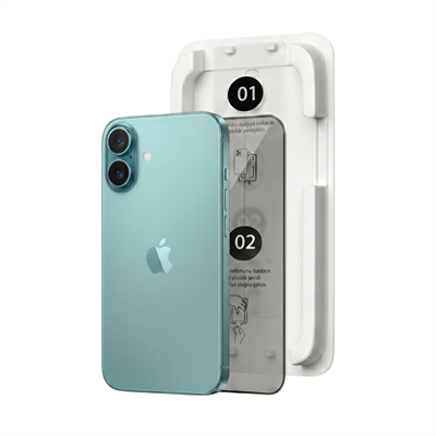 Fulltech MagicBox iPhone 16 Plus/ 15 Plus Premium Tempered Glass Aparatlı Ekran Koruyucu - Privacy