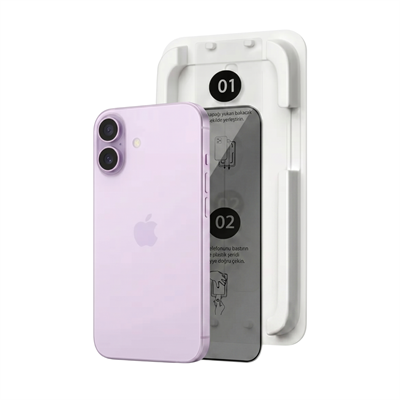 Fulltech MagicBox iPhone 17 / 16 Pro Premium Tempered Glass Aparatlı Ekran Koruyucu - Privacy