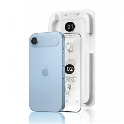 Fulltech MagicBox iPhone Air Premium Tempered Glass Aparatlı Ekran Koruyucu - Clear