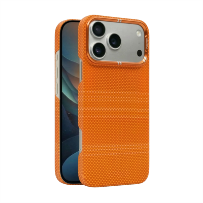 Fulltech PC1 iPhone 17 Pro Max Magsafe Karbon Tasarım Kılıf - Orange
