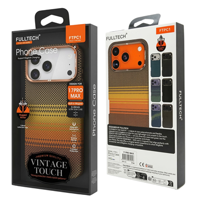 Fulltech PC1 iPhone 17 Pro Max Magsafe Karbon Tasarım Kılıf - Sunset