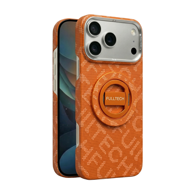 Fulltech PC2 iPhone 17 Pro Max Magsafe Karbon Tasarım Kılıf - Orange