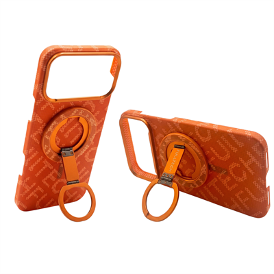Fulltech PC2 iPhone 17 Pro Max Magsafe Karbon Tasarım Kılıf - Orange