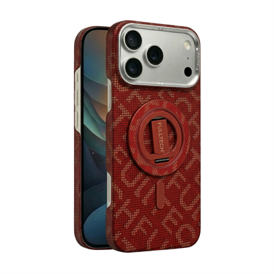 Fulltech PC2 iPhone 17 Pro Max Magsafe Karbon Tasarım Kılıf - Red