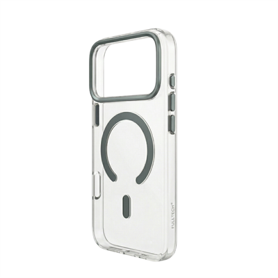 Fulltech PC3 iPhone 17 Pro Max Magsafe Karbon Tasarım Kılıf - Şeffaf Titanium Gray