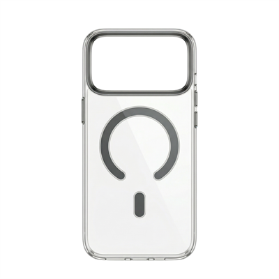 Fulltech PC3 iPhone 17 Pro Max Magsafe Karbon Tasarım Kılıf - Şeffaf Titanium Gray