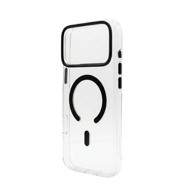 Fulltech PC3 iPhone 17 Pro Max Magsafe Karbon Tasarım Kılıf - Şeffaf Black