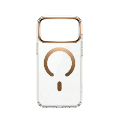 Fulltech PC3 iPhone 17 Pro Max Magsafe Karbon Tasarım Kılıf - Şeffaf Desert Gold